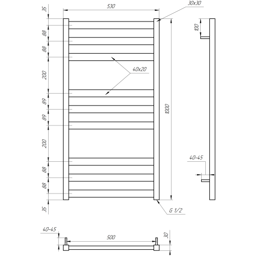 Сушка для рушників Tristar Flat Dry 80x53 см Сушка для рушників Tristar Flat Dry 80x53 см