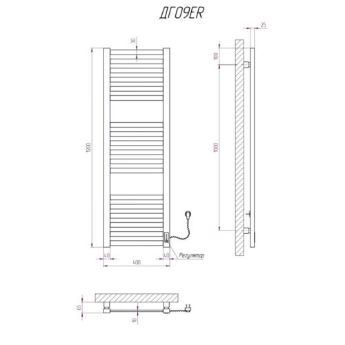 Рушникосушарка KOSSER Герда 1200х400 таймер білий ДГ09ERW