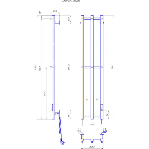 Рушникосушарка MARIO e-INOX Соле 1170х250 TR 2.0 K 2.13.046354.P Рушникосушарка MARIO e-INOX Соле 1170х250 TR 2.0 K 2.13.046354.P