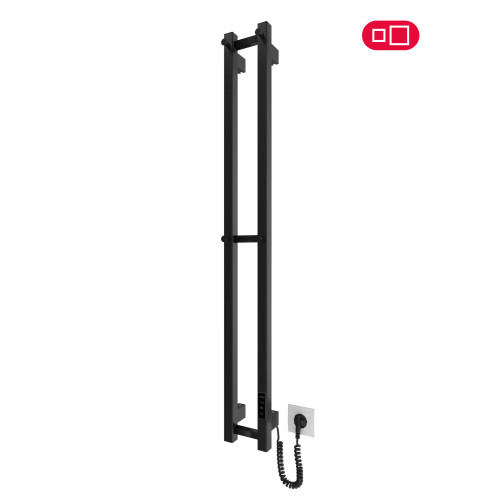 Рушникосушарка HYGGE FAMILY Slim 1170х140 чорний мат 3.164.045618.BM
