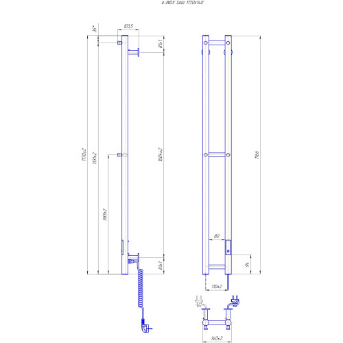 Рушникосушарка MARIO e-INOX Соле 1170х140 TR 2.0 K 2.13.046353.P Рушникосушарка MARIO e-INOX Соле 1170х140 TR 2.0 K 2.13.046353.P