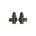 Кран кутовий MARIO під ТЕН 1/2"х1/2" (комплект 2шт ) бронза розпр