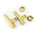 Кран кутовий NAVIN Raftec 1/2 "х1/2", подовжений, золото, 2шт. 25-430430-4012