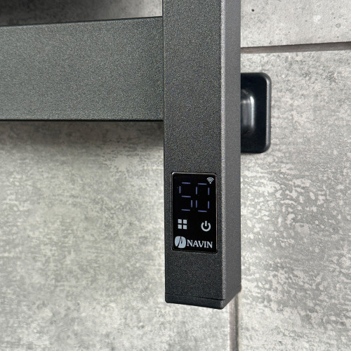 Рушникосушарка NAVIN Largo 1100х500 Sensor з Wi-Fi, широка правобічна, чорний муар 12-244055-1150