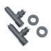Кран кутовий NAVIN Raftec 1/2"х1/2" подовжений, чорний, 2шт. 25-230430-4012