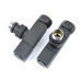 Кран кутовий NAVIN Raftec Quadro 1/2"х1/2" чорний муар, 2шт. 25-233430-5012