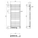 Рушникосушарка NAVIN Класик Квадро 500х1200 Sensor з таймером, ліва 10-016153-5012