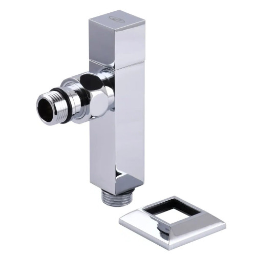 Кран кутовий подовжений Solomon CUBE CHROM 1/2"х1/2", 2шт.