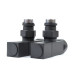 Кран кутовий NAVIN Raftec Quadro 1/2"х1/2" чорний муар, 2шт. 25-233430-5012