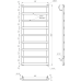 Рушникосушарка водяна Genesis-Aqua Basis Light 120x53 см  GA-1903