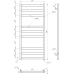 Рушникосушарка водяна Genesis-Aqua Tristar flat  120x53 см  GA-5003
