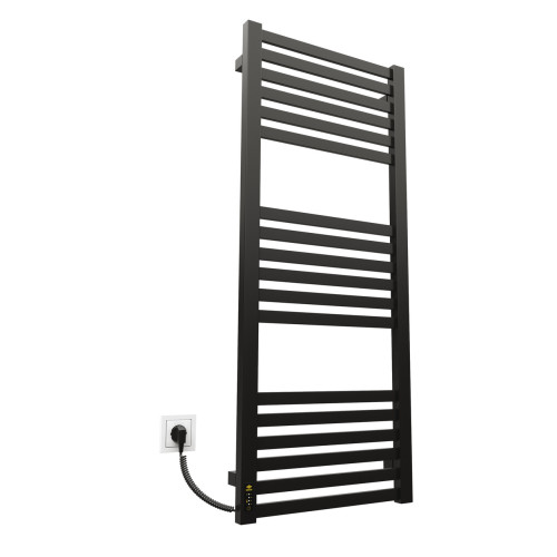 Рушникосушарка KOSSER Герда 1200х500 EL таймер чорний ДГ04EL