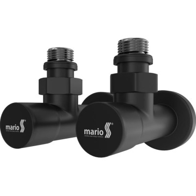 Комплект кутових кранів MARIO 1/2"х1/2" чорний 4.0.0102.55.BP