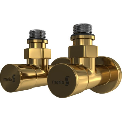Комплект кутових кранів MARIO 1/2"х1/2" золото 4.0.0101.55.G
